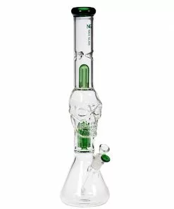 The Smokesman Nice Glass 19" Tall Skull Head 6-Arm Tree Perc Bong