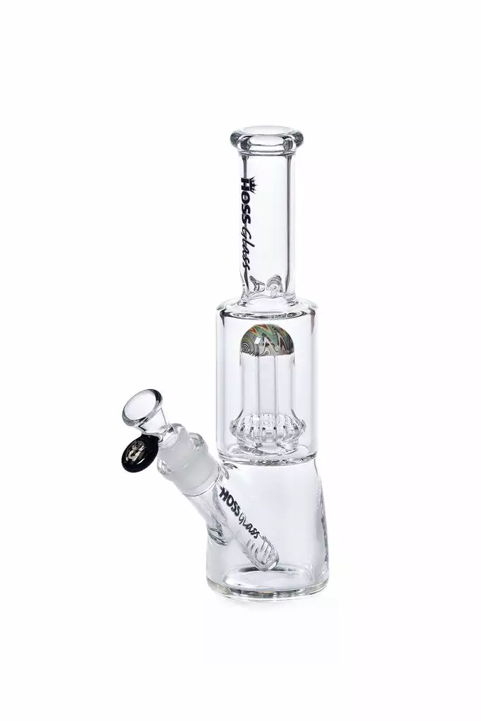 Hoss Glass Hoss 12" Tall 7mm Thick Mini Perc Bong