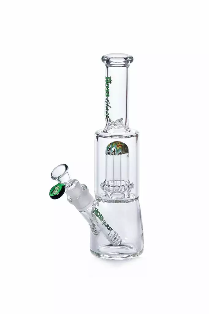 Hoss Glass Hoss 12" Tall 7mm Thick Mini Perc Bong