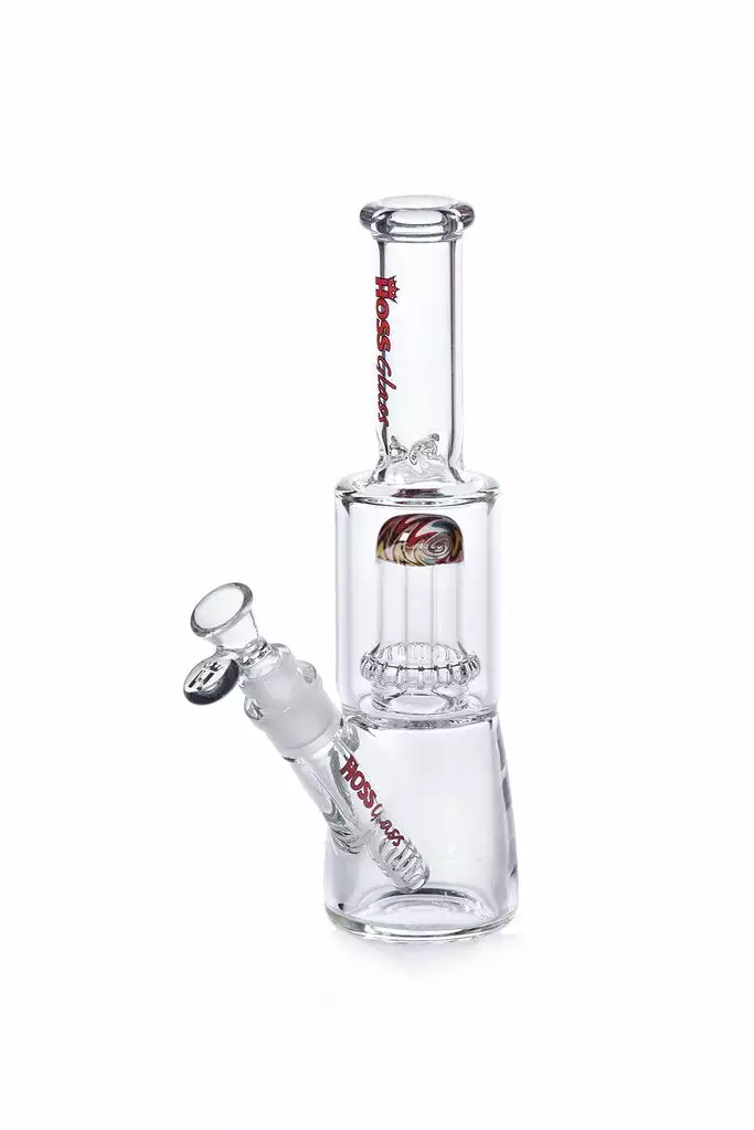 Hoss Glass Hoss 12" Tall 7mm Thick Mini Perc Bong