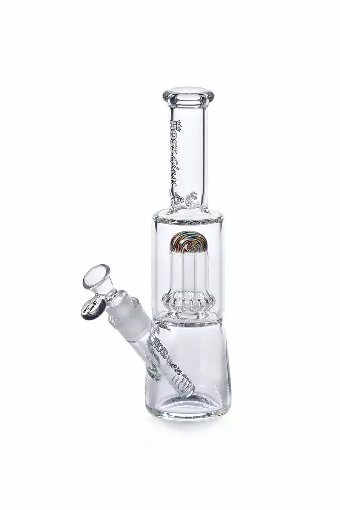 Hoss Glass Hoss 12" Tall 7mm Thick Mini Perc Bong
