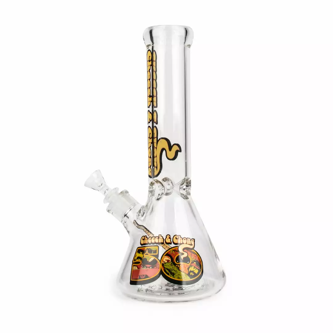West Coast Gifts Cheech & Chong 7mm Commemorative 50th Anniversary Beaker Bongs Cheech & Chong Glass