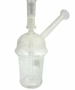 Cheech Glass 7" Tall Sandblast Cup Oil Rig (limited Quantity)