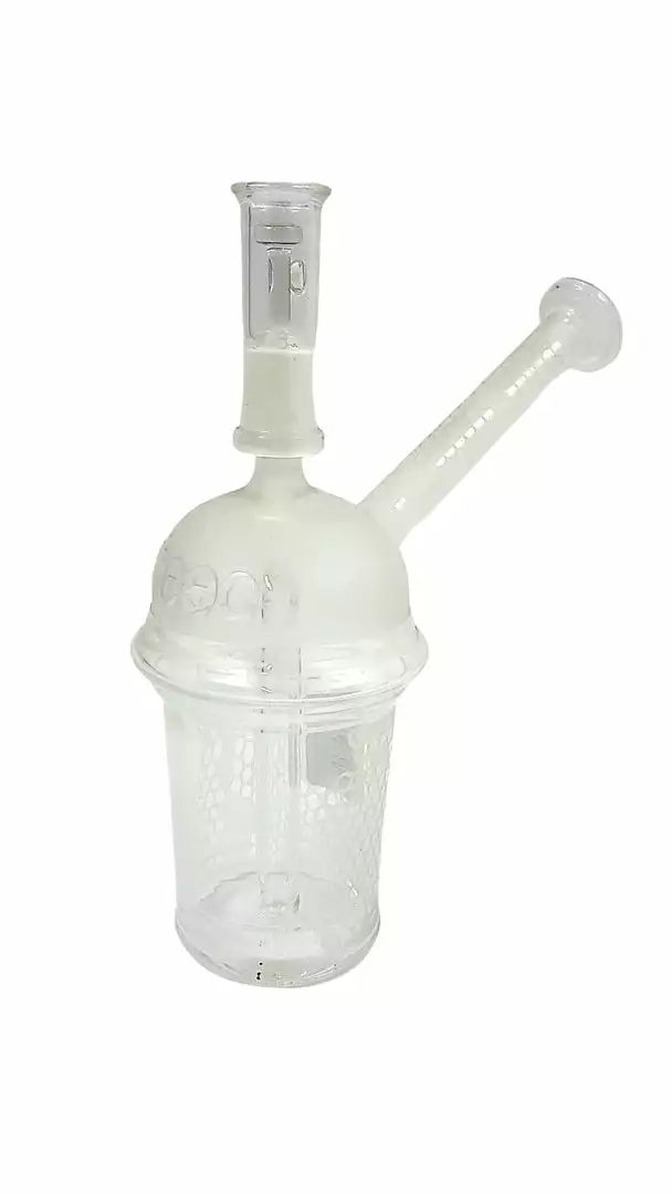Cheech Glass 7" Tall Sandblast Cup Oil Rig (limited Quantity)