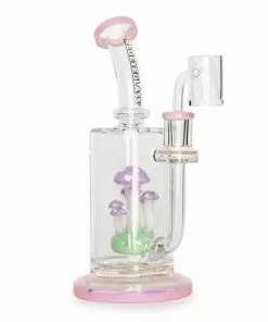 West Coast Gifts New Arrivals Red Eye Glass 9" Mushroom Teacher Dab Rig