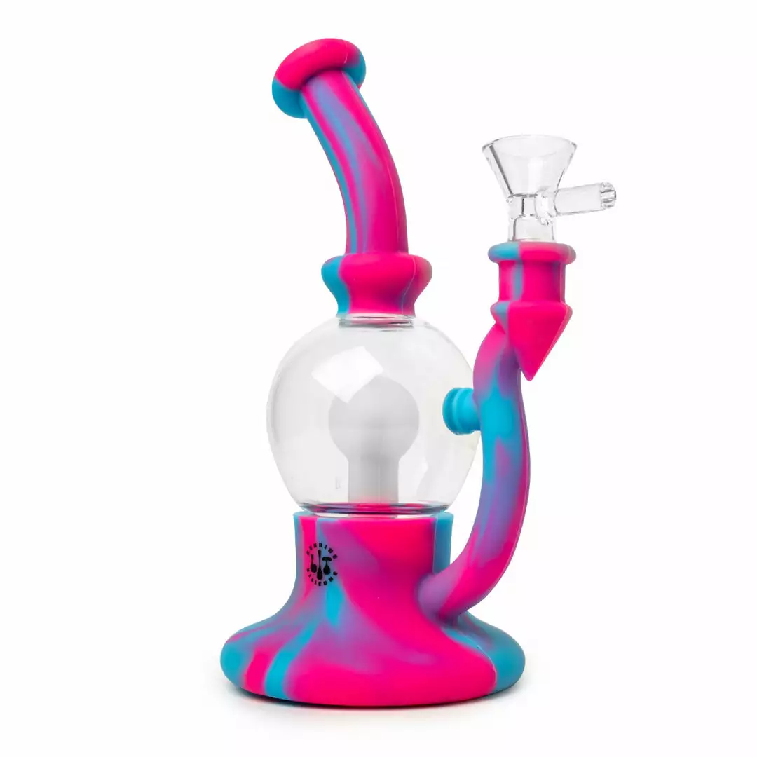 West Coast Gifts LIT Silicone 7.5" Tall Glow-in-the-Dark Orb Bubbler