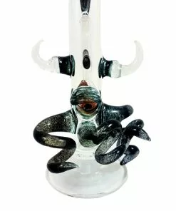 Puff Shine Glassworks 20" Black Squid Straight Tube Bong Bongs