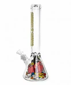 West Coast Gifts New Arrivals Cheech & Chong 15" 7mm Thick Bloat On Beaker Base Water Pipe