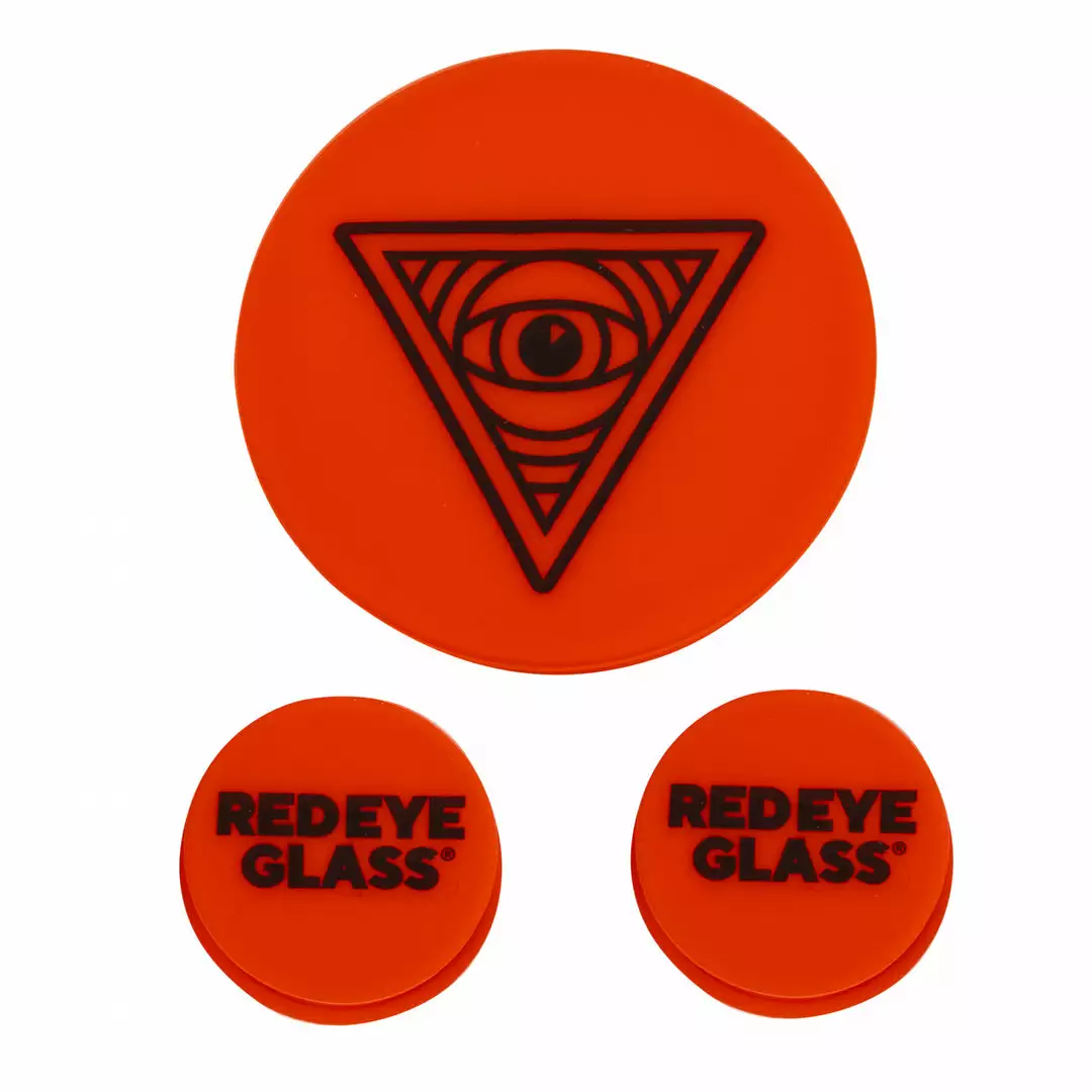 West Coast Gifts Red Eye Glass Silicone Water Pipe Cleaning Caps