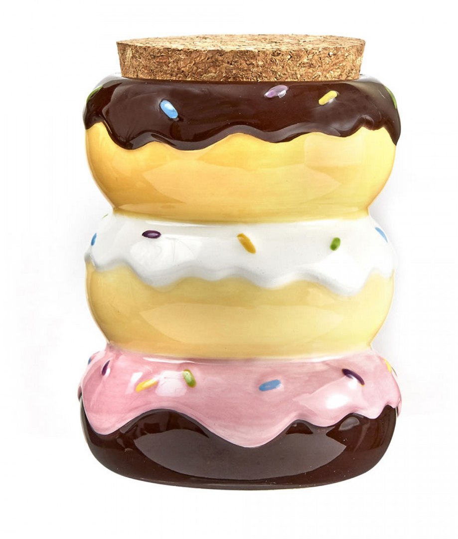 West Coast Gifts Storage Donut Ceramic Stash Jar