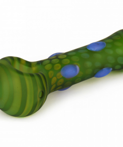 West Coast Gifts Red Eye Glass 4.5" Frosted Colour Dots Hand Pipe