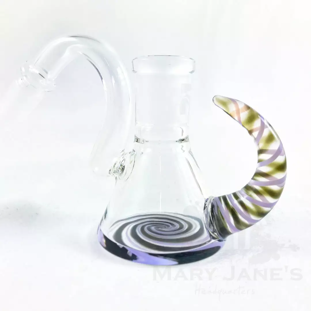 BOB Headquarters Pulsar 45° Worked Horn Ash Catcher 14mm Pulsar Glass