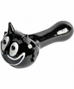 West Coast Gifts Red Eye Glass 5" Long Kitty The Cat Hand Pipe