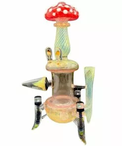 Puff Eckardt Glass 10.5" Tall Deluxe Mark II Mushroom Dab Rig