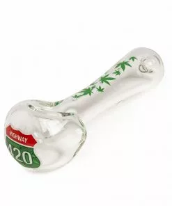West Coast Gifts Red Eye Glass Highway 420 Hand Pipes W/ Collectable Tin