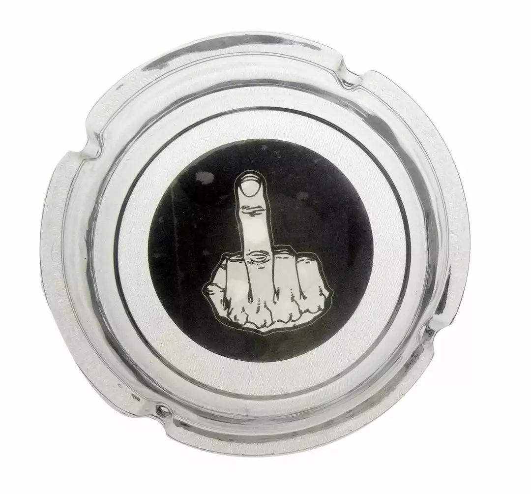 BOB Headquarters 4" Round Glass Ashtrays