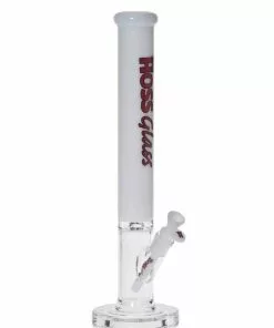 Hoss Glass 18" Straight Tube Bong With Colored Top