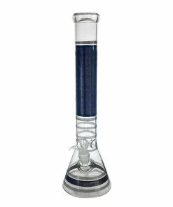 BOB Headquarters Bongs Infyniti 16" Beaker With Design & Ice Pinch - Flower Print
