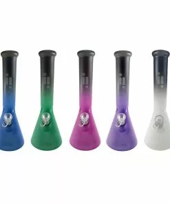 BOB Headquarters Infyniti 14" 9mm Thick Two-Tone Frosted Beaker Bong With Ice Pinch Bongs