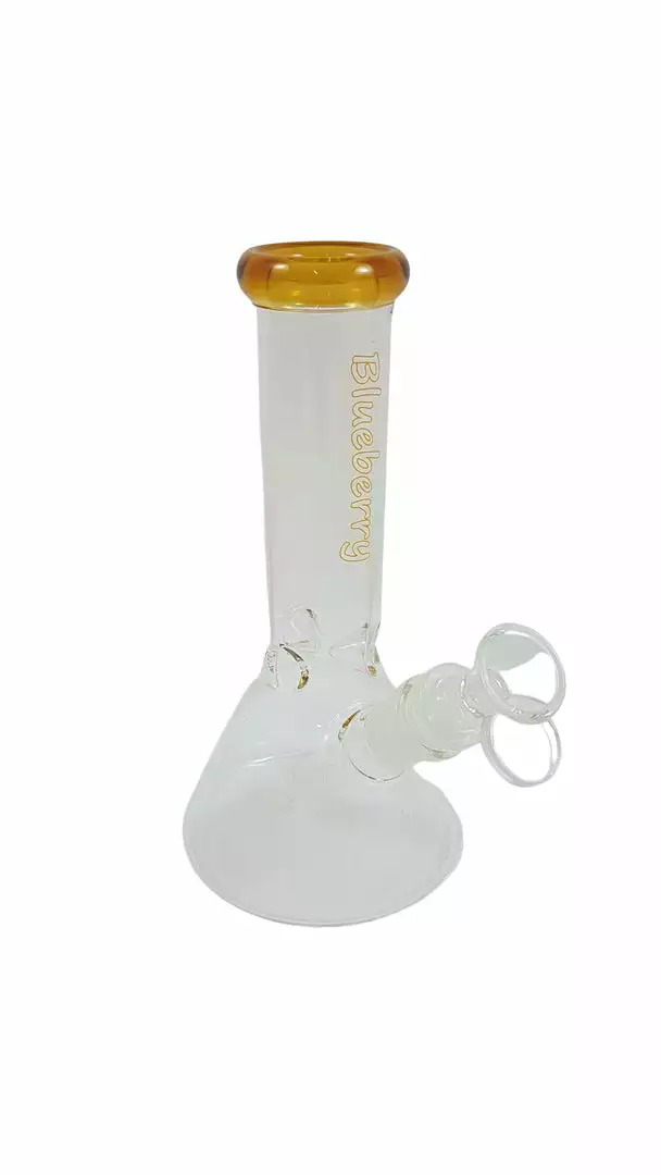 The Smokesman Nice Glass Blueberry Glass 8" Tall Mini Beaker Bong