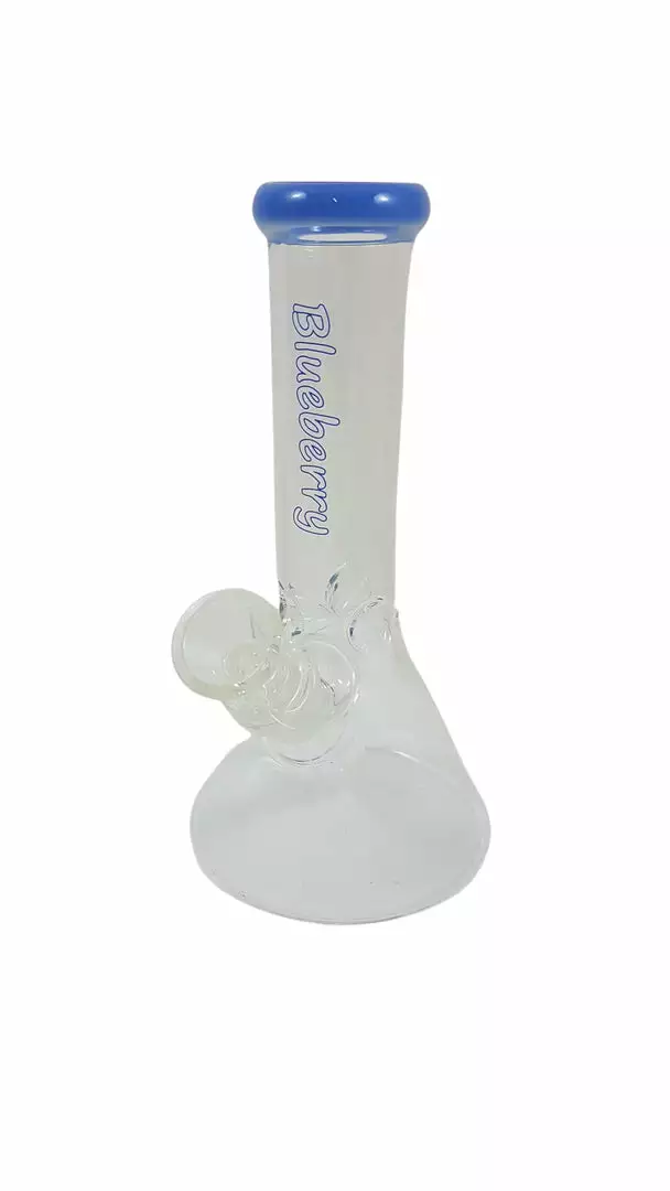 The Smokesman Nice Glass Blueberry Glass 8" Tall Mini Beaker Bong