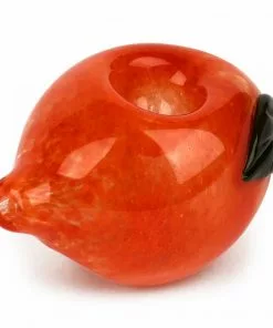 West Coast Gifts Red Eye Glass 3.5" Peach Hand Pipe