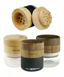 BOB Headquarters RYOT Wood GR8TR Grinder W/ Wood Top Grinders