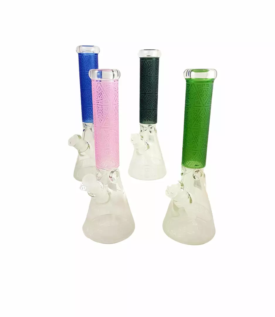 Cheech Glass 14" Tall Sandblast Beaker Bong