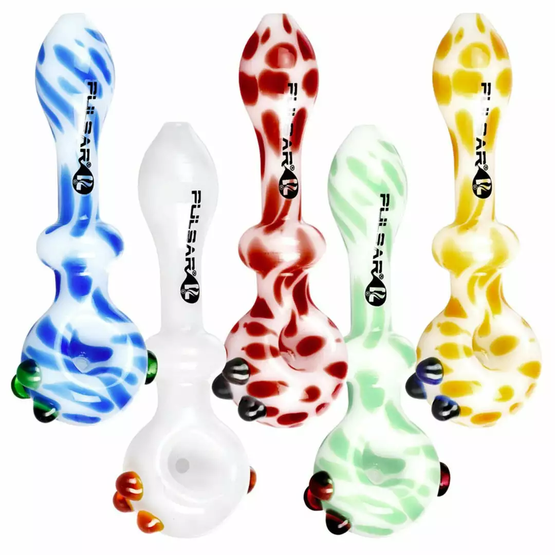 BOB Headquarters Pulsar Glass Pulsar 5" Creme Swirl Hand Pipes