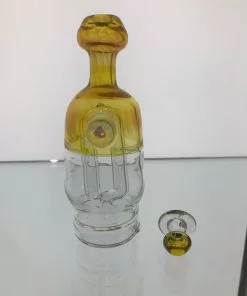 Local Art Mindblowing Glass Puffco Peak Glass Tops W/ Matching Carb Cap