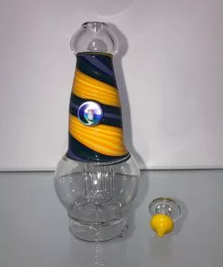 Local Art Mindblowing Glass Puffco Peak Glass Tops W/ Matching Carb Cap